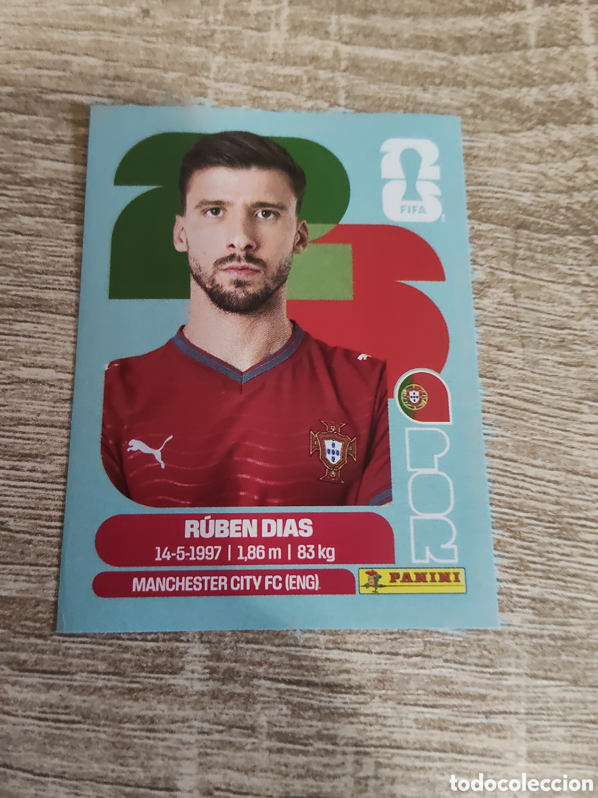 Cromos de F&uacute;tbol: Panini mundial 2026 POR 4 Ruben Dias Portugal