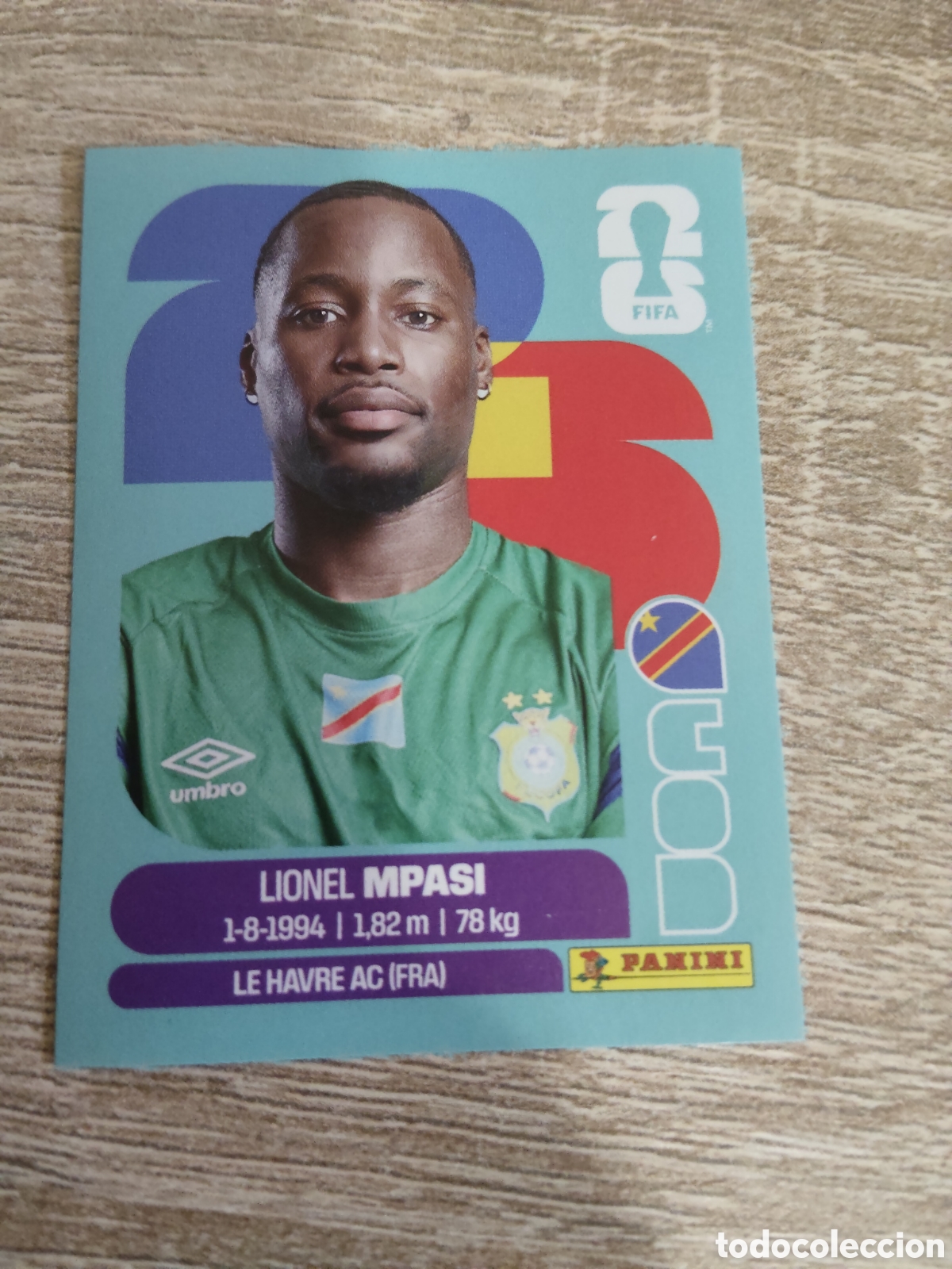 Cromos de F&uacute;tbol: Panini mundial 2026 COD 2 Lionel Mpasi Congo