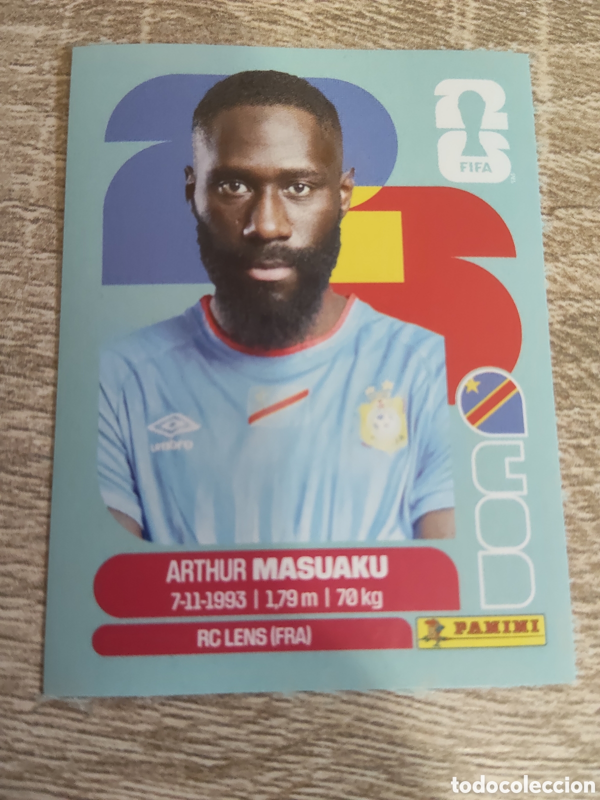 Cartes &agrave; collectionner de Football: Panini mundial 2026 COD 5 Arthur Masuaku Congo