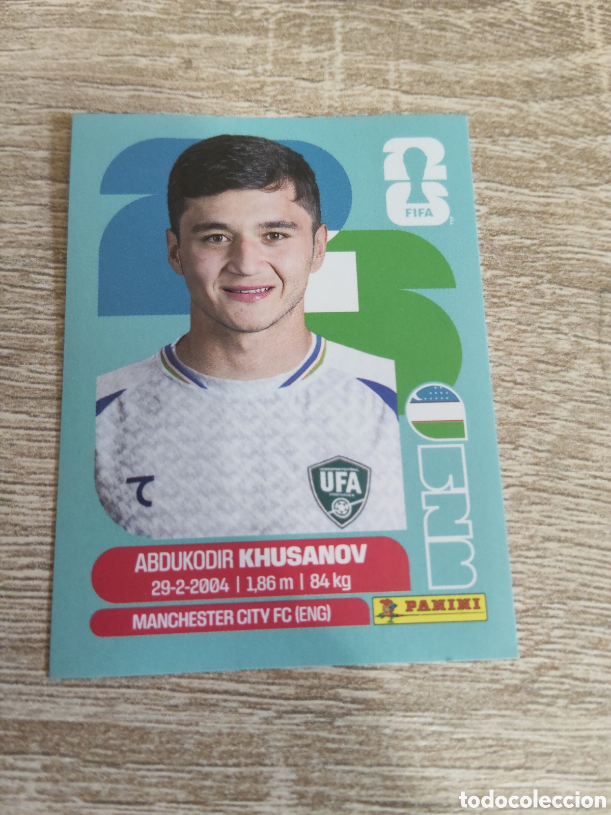 Cromos de Futebol: Panini mundial 2026 UZB 9 Abdukodir Khusanov Uzbekist&aacute;n