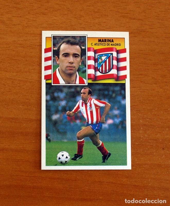 Football Stickers: Atletico Madrid - Marina - BAJA - Ediciones Este Liga 1990-1991, 90-91 - Nunca pegado