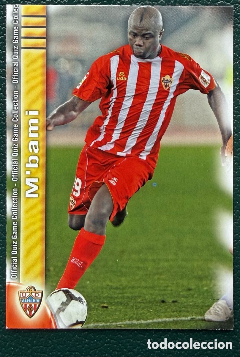 Football Stickers: 691 M'BAMI UD ALMERIA FICHAS ALBUM MUNDICROMO 2009 2010 09 10