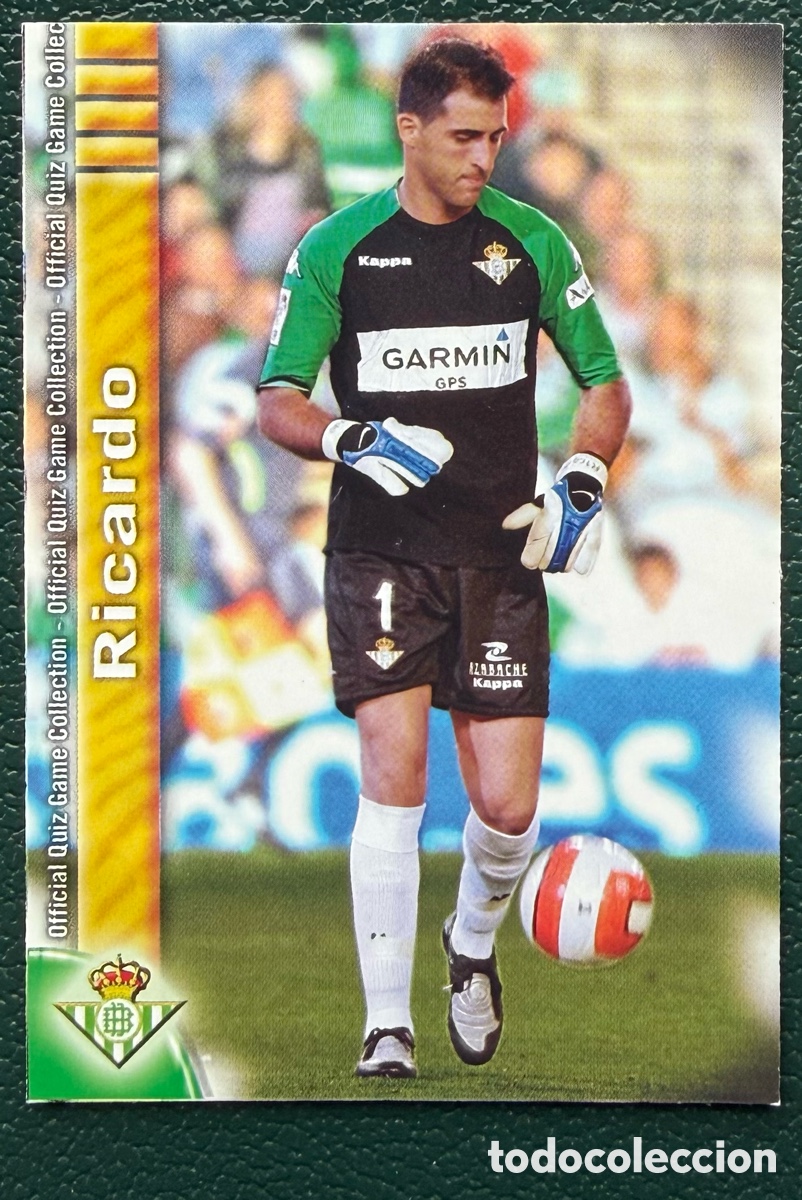Football Stickers: 715 RICARDO REAL BETIS FICHAS ALBUM MUNDICROMO 2009 2010 09 10