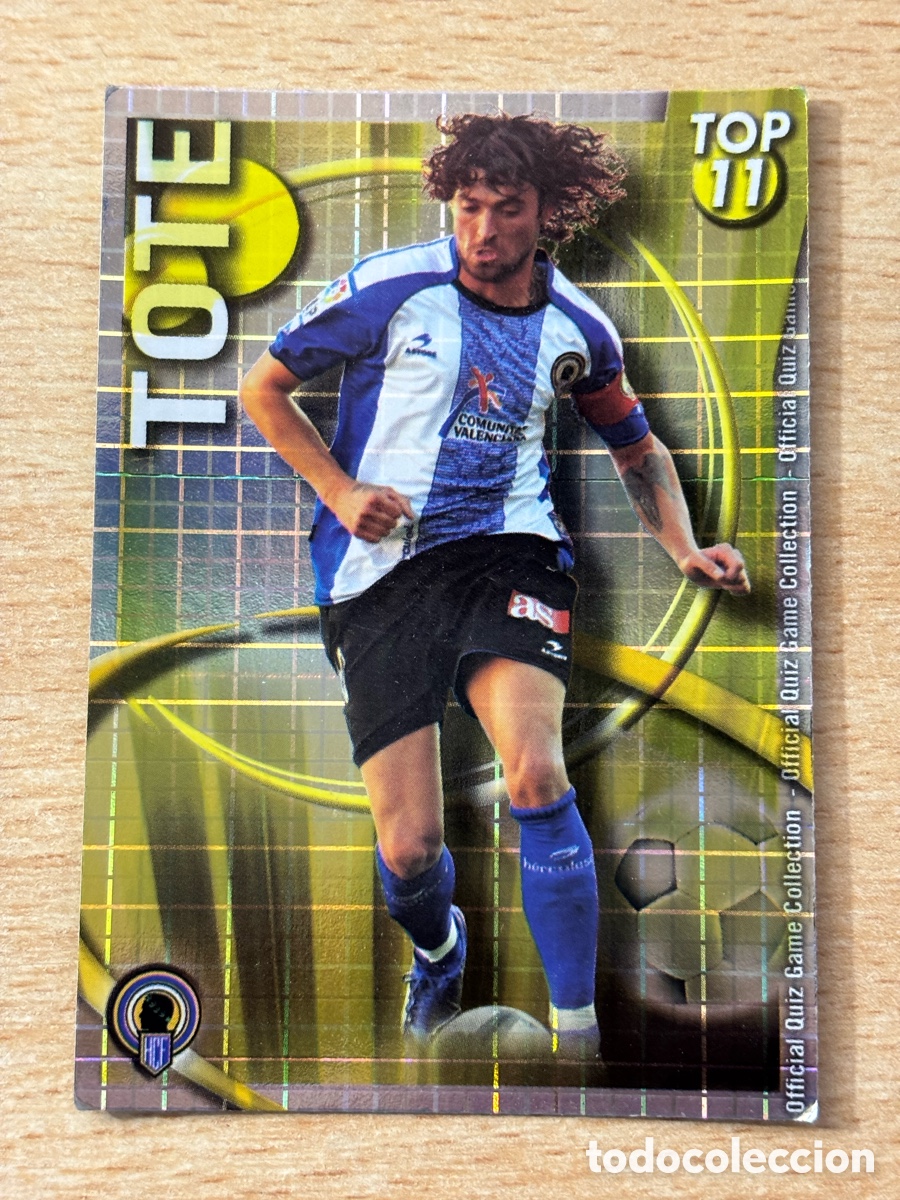 Cromos de F&uacute;tbol: # 639 Tote Hercules top Mundicromo 2011 versi&oacute;n cuadros dorado