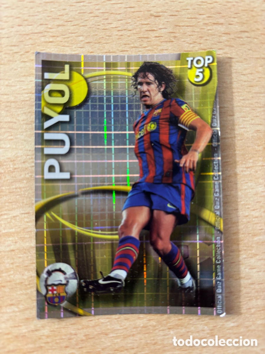 Cromos de F&uacute;tbol: # 568 Puyol FC Barcelona top Mundicromo 2011 versi&oacute;n cuadros dorado