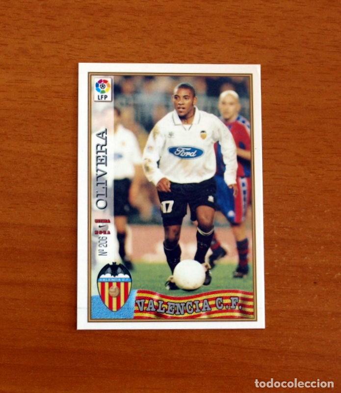 Cromos de F&uacute;tbol: Valencia - N&ordm; 206 Olivera - &Uacute;ltima Hora - Mundicromo ficha de la Liga 1997-1998, 97-98
