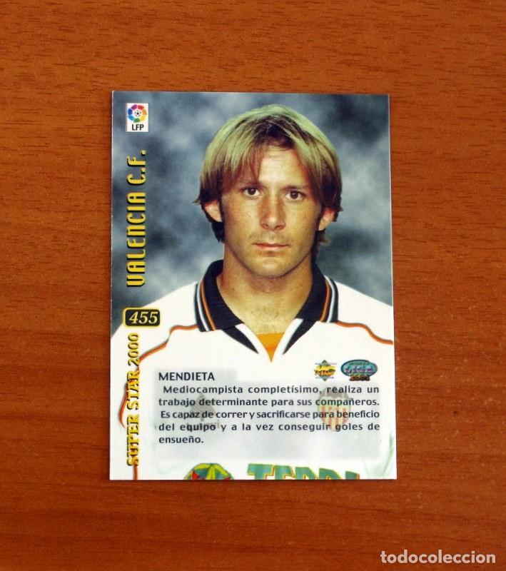 Cromos de F&uacute;tbol: Valencia -N&ordm; 455 Mendieta El Mejor 2000 -Mundicromo Las Fichas de la Liga 2000-2001, 00-01
