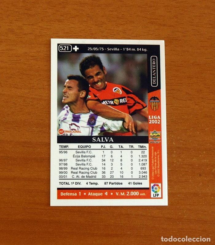 Fu&szlig;ball-Sticker: Valencia - N&ordm; 521 Salva + - Mundicromo Las Fichas de la Liga 2001-2002, 01-02