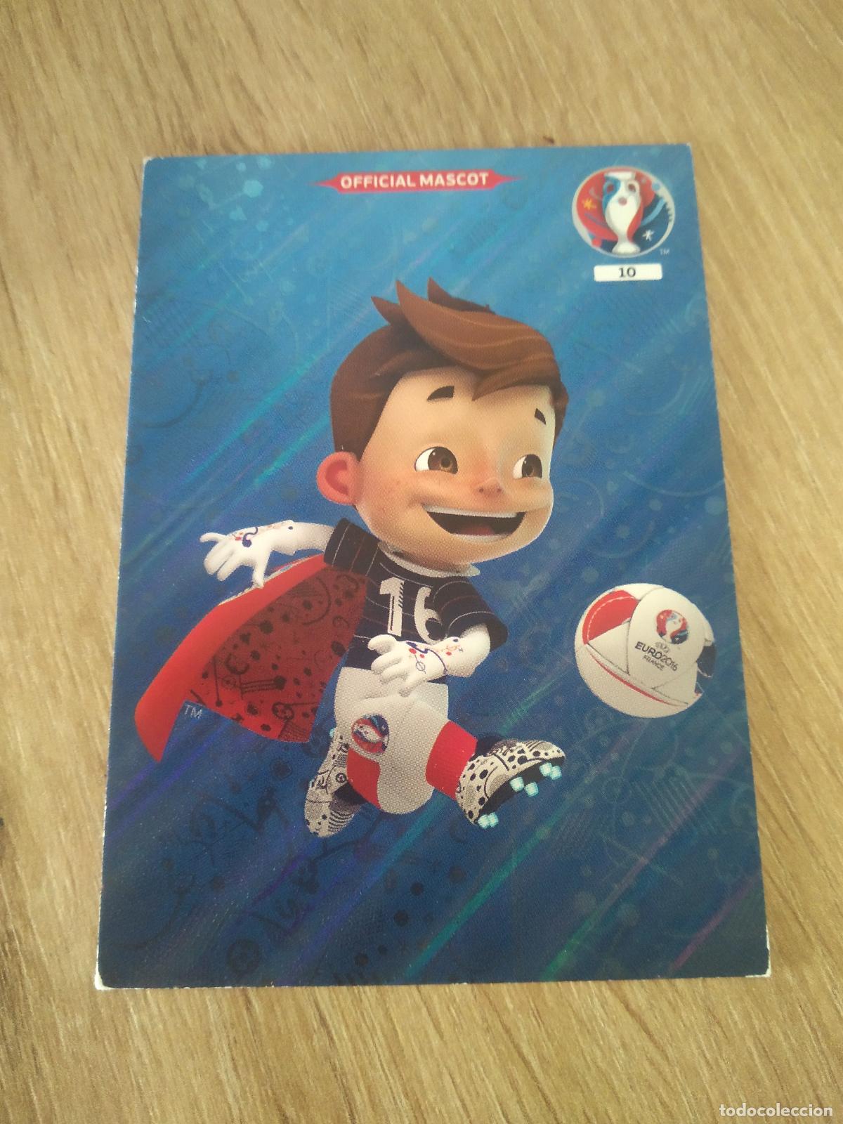 Football Stickers: 10 MASCOTA CROMO FUTBOL PANINI EURO 2016 EUROCOPA ADRENALYN