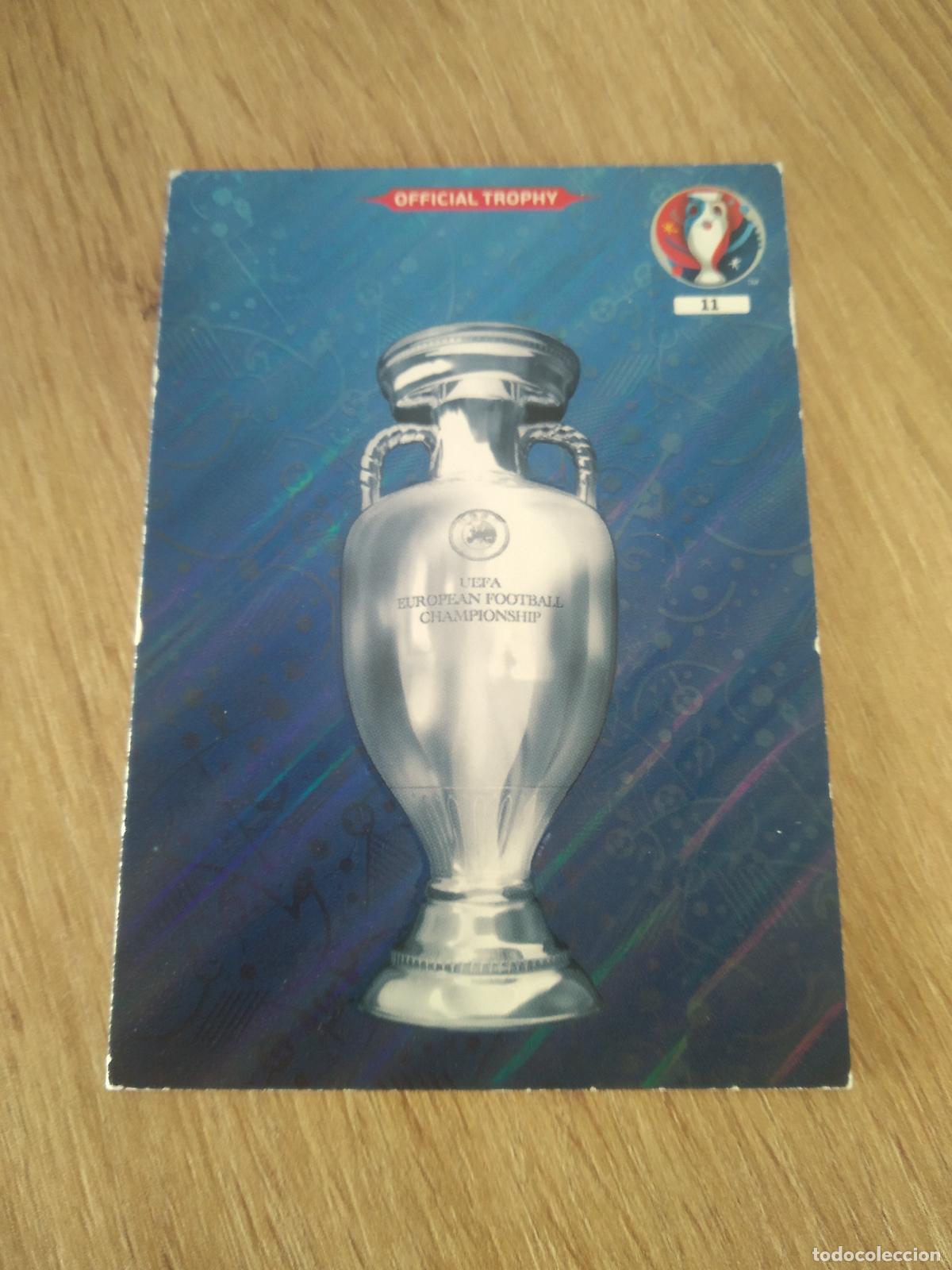 Football Stickers: 11 COPA TROFEO CROMO FUTBOL PANINI EURO 2016 EUROCOPA ADRENALYN