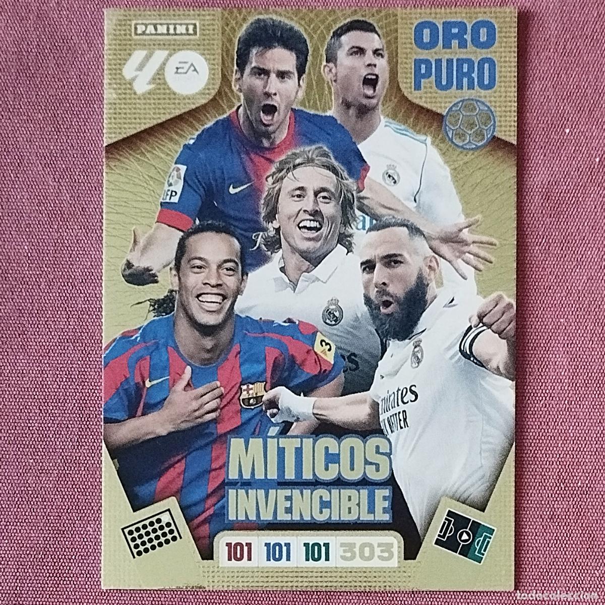 Football Stickers: MITICOS INVENCIBLE - ORO PURO - BARCELONA - REAL MADRID - ADRENALYN XL LIGA 2025 - 2026 - 25 26