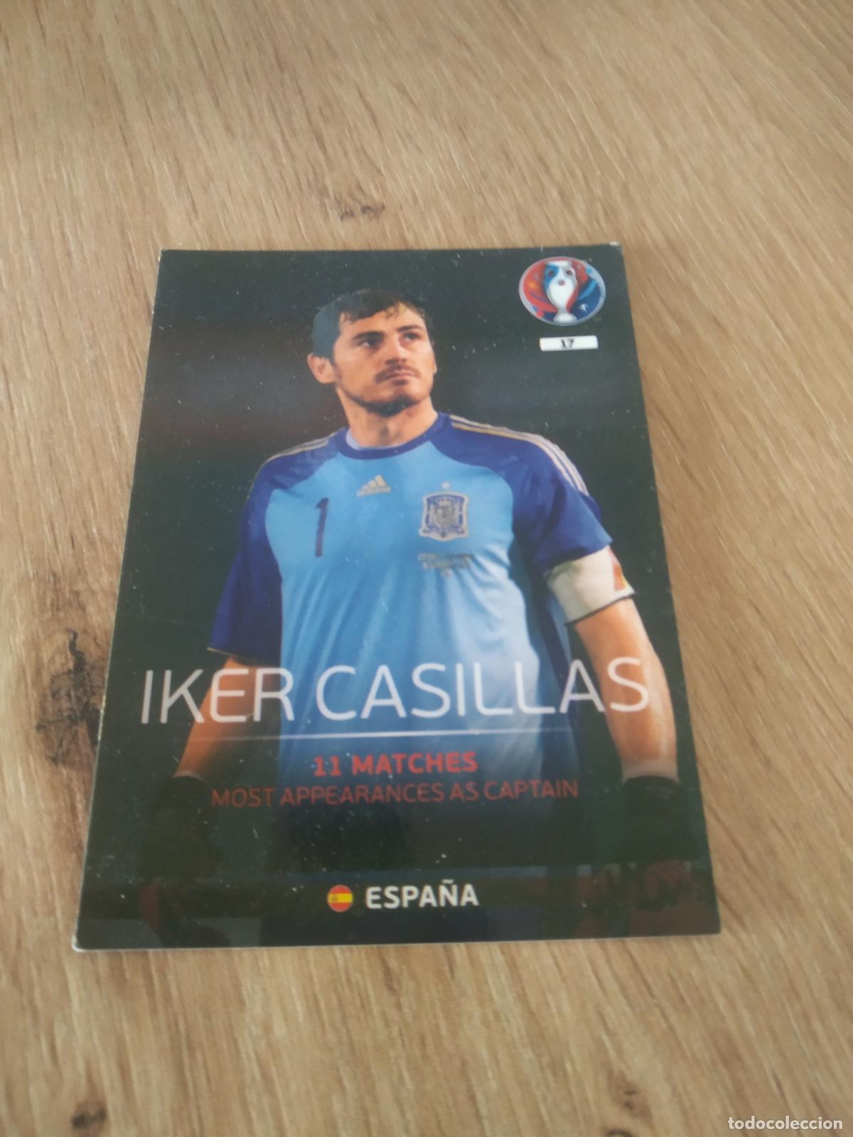 Football Stickers: 17 IKER CASILLAS ESPA&Ntilde;A CROMO FUTBOL PANINI EURO 2016 EUROCOPA ADRENALYN