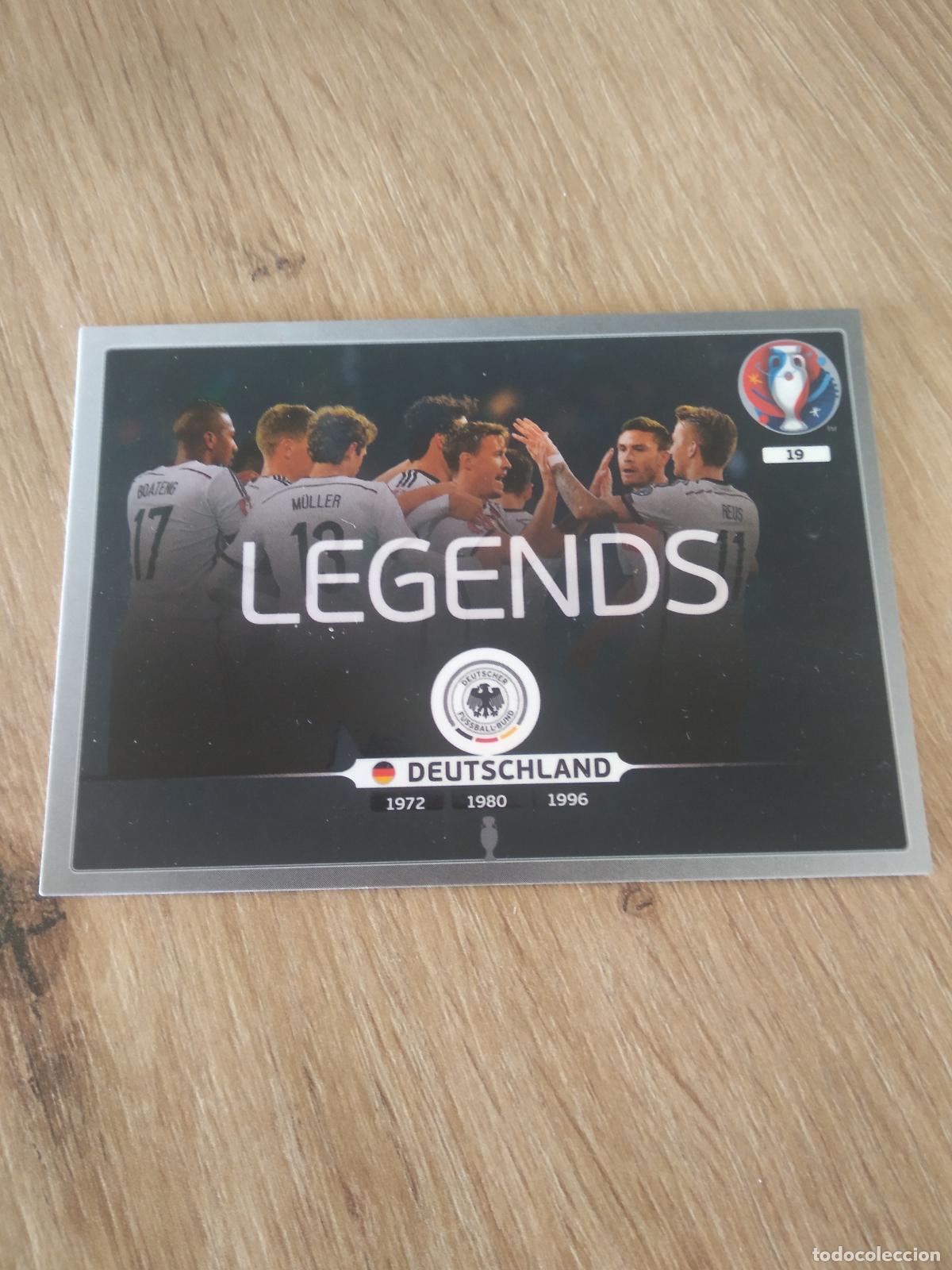 Football Stickers: 19 LEGENDS ALEMANIA CROMO FUTBOL PANINI EURO 2016 EUROCOPA ADRENALYN