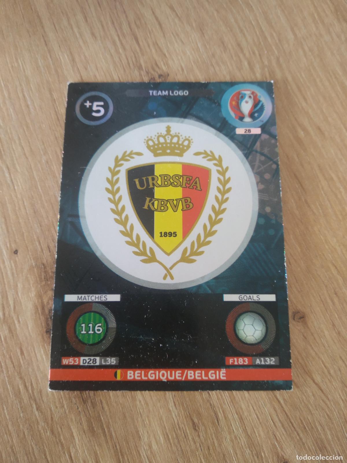Cromos de F&uacute;tbol: 28 ESCUDO BELGICA CROMO FUTBOL PANINI EURO 2016 EUROCOPA ADRENALYN
