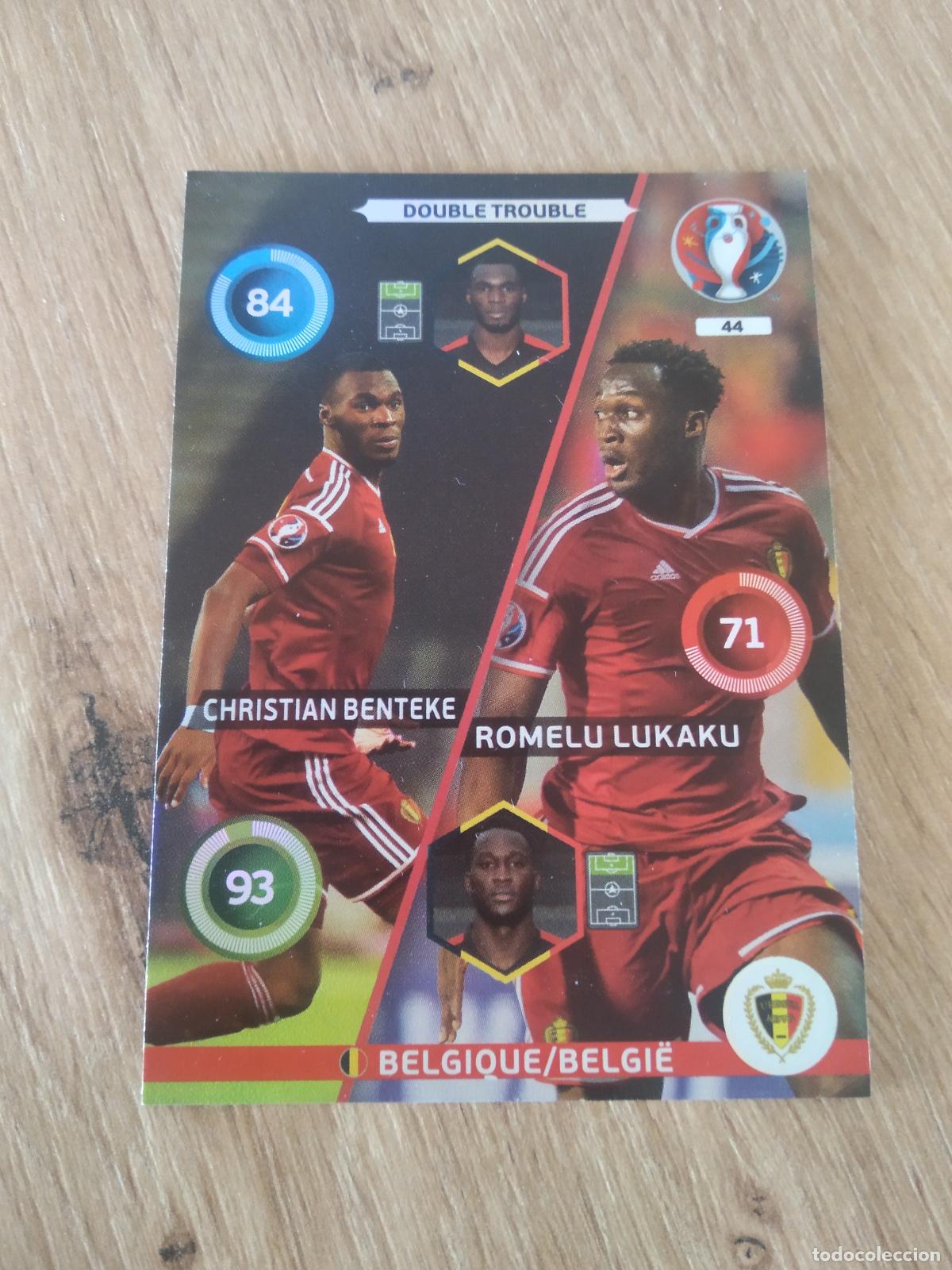 Cromos de F&uacute;tbol: 44 BENTEKE LUKAKU BELGICA CROMO FUTBOL PANINI EURO 2016 EUROCOPA ADRENALYN