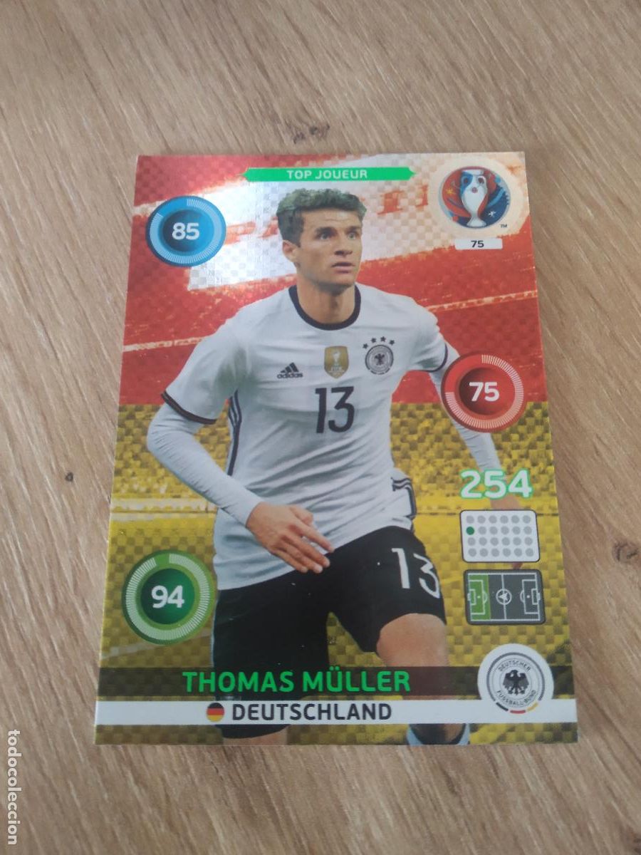 Football Stickers: 75 MULLER ALEMANIA CROMO FUTBOL PANINI EURO 2016 EUROCOPA ADRENALYN