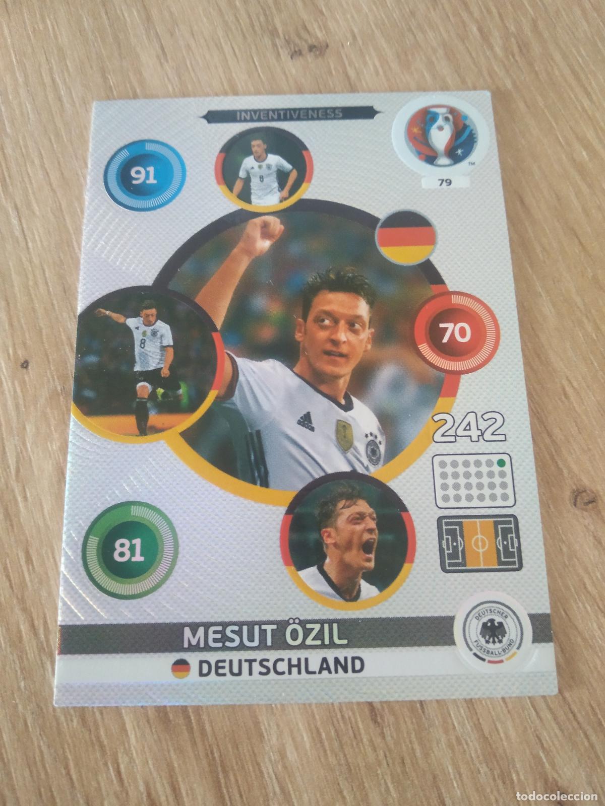 Football Stickers: 79 MESUT OZIL ALEMANIA CROMO FUTBOL PANINI EURO 2016 EUROCOPA ADRENALYN