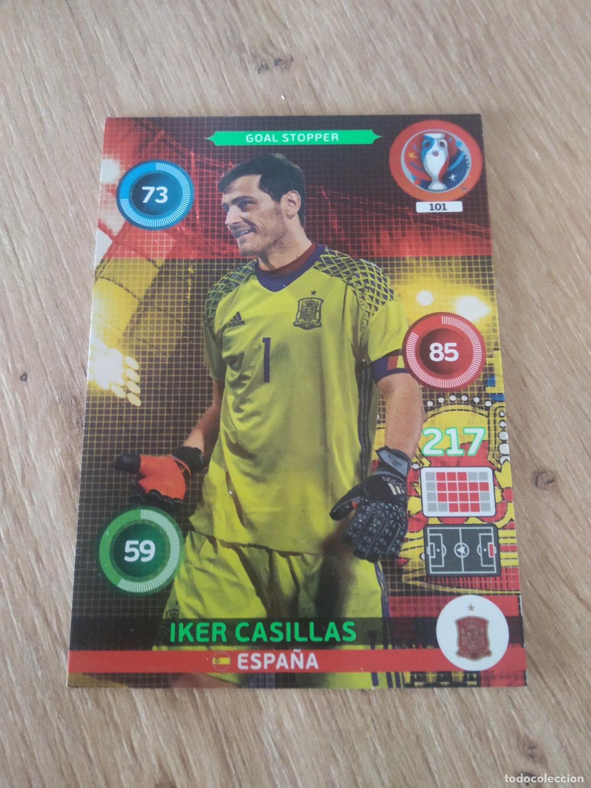 Football Stickers: 101 IKER CASILLAS ESPA&Ntilde;A CROMO FUTBOL PANINI EURO 2016 EUROCOPA ADRENALYN