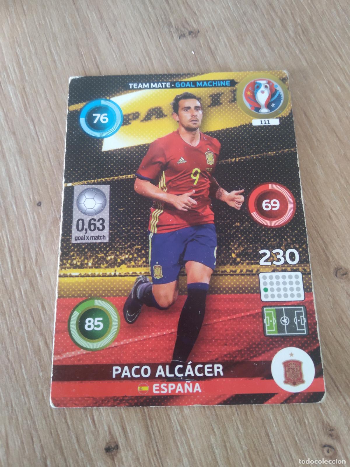 Cromos de F&uacute;tbol: 111 PACO ALCACER ESPA&Ntilde;A CROMO FUTBOL PANINI EURO 2016 EUROCOPA ADRENALYN