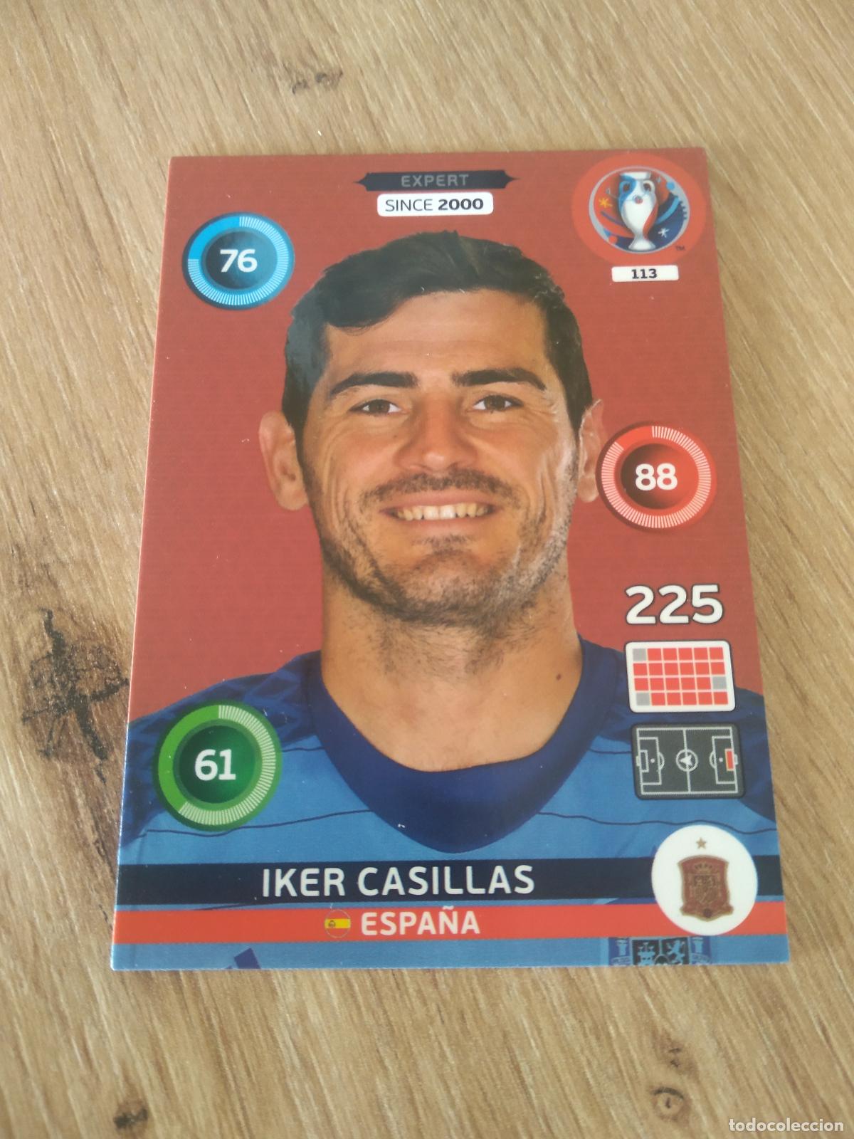 Cromos de F&uacute;tbol: 113 IKER CASILLAS ESPA&Ntilde;A CROMO FUTBOL PANINI EURO 2016 EUROCOPA ADRENALYN