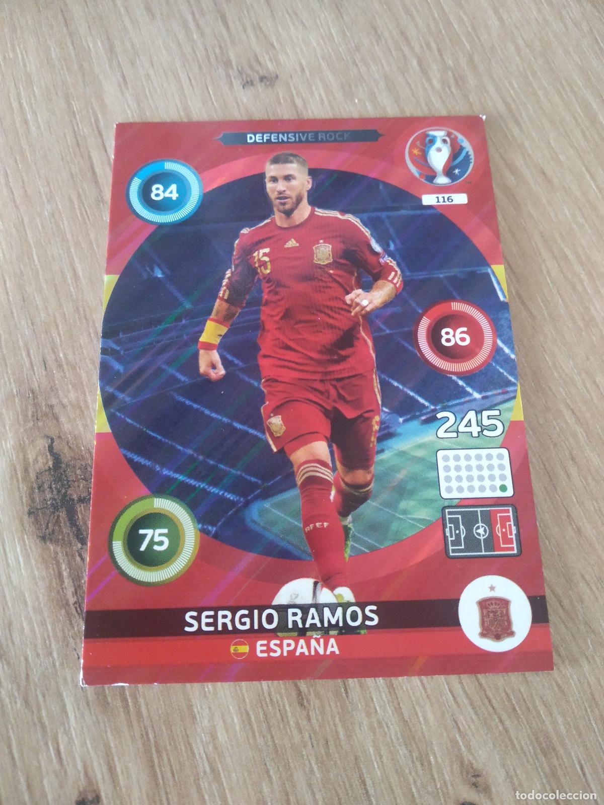Cromos de F&uacute;tbol: 116 SERGIO RAMOS ESPA&Ntilde;A CROMO FUTBOL PANINI EURO 2016 EUROCOPA ADRENALYN