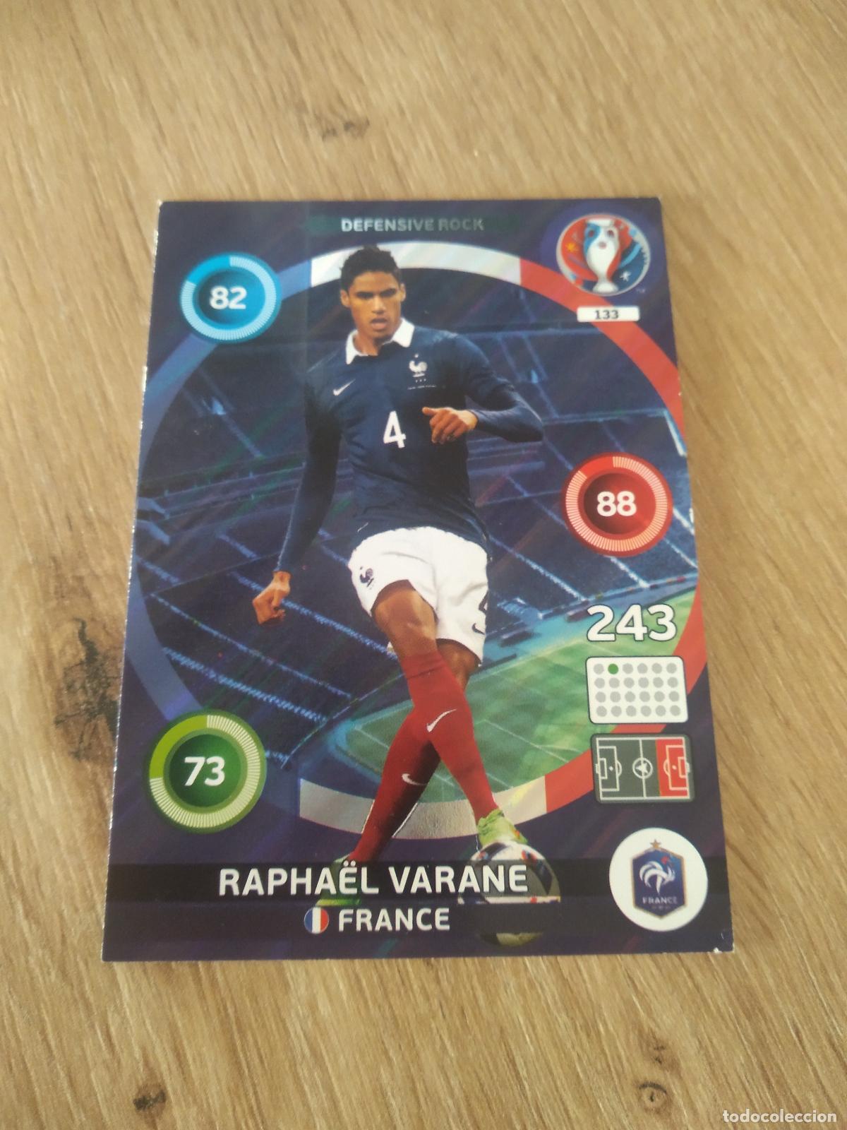 Cromos de F&uacute;tbol: 133 VARANE FRANCIA CROMO FUTBOL PANINI EURO 2016 EUROCOPA ADRENALYN