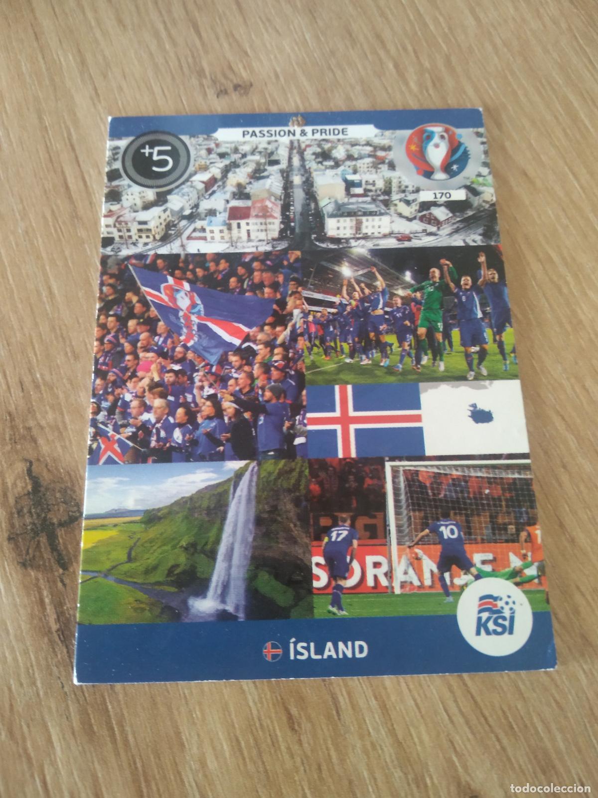 Cromos de F&uacute;tbol: 170 AFICION FANS PASION ORGULLO ISLANDIA CROMO FUTBOL PANINI EURO 2016 EUROCOPA ADRENALYN