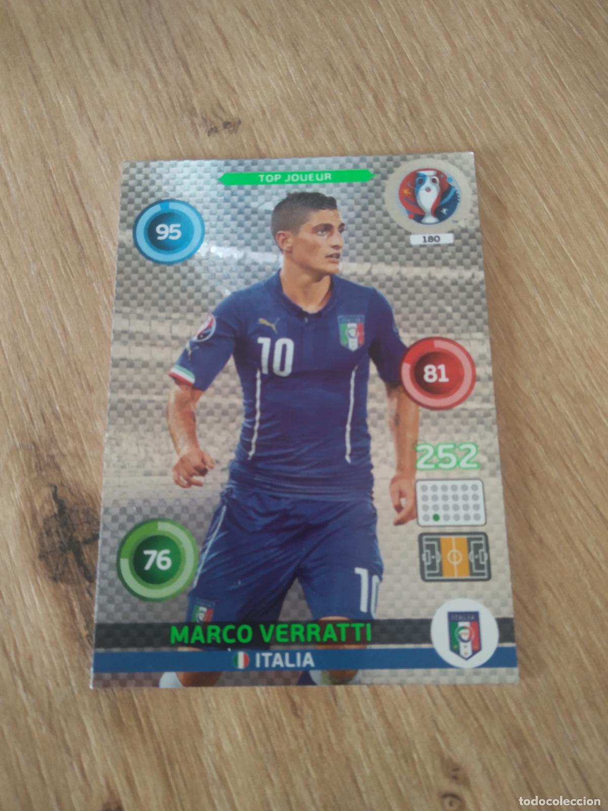 Cromos de F&uacute;tbol: 180 VERRATTI ITALIA CROMO FUTBOL PANINI EURO 2016 EUROCOPA ADRENALYN