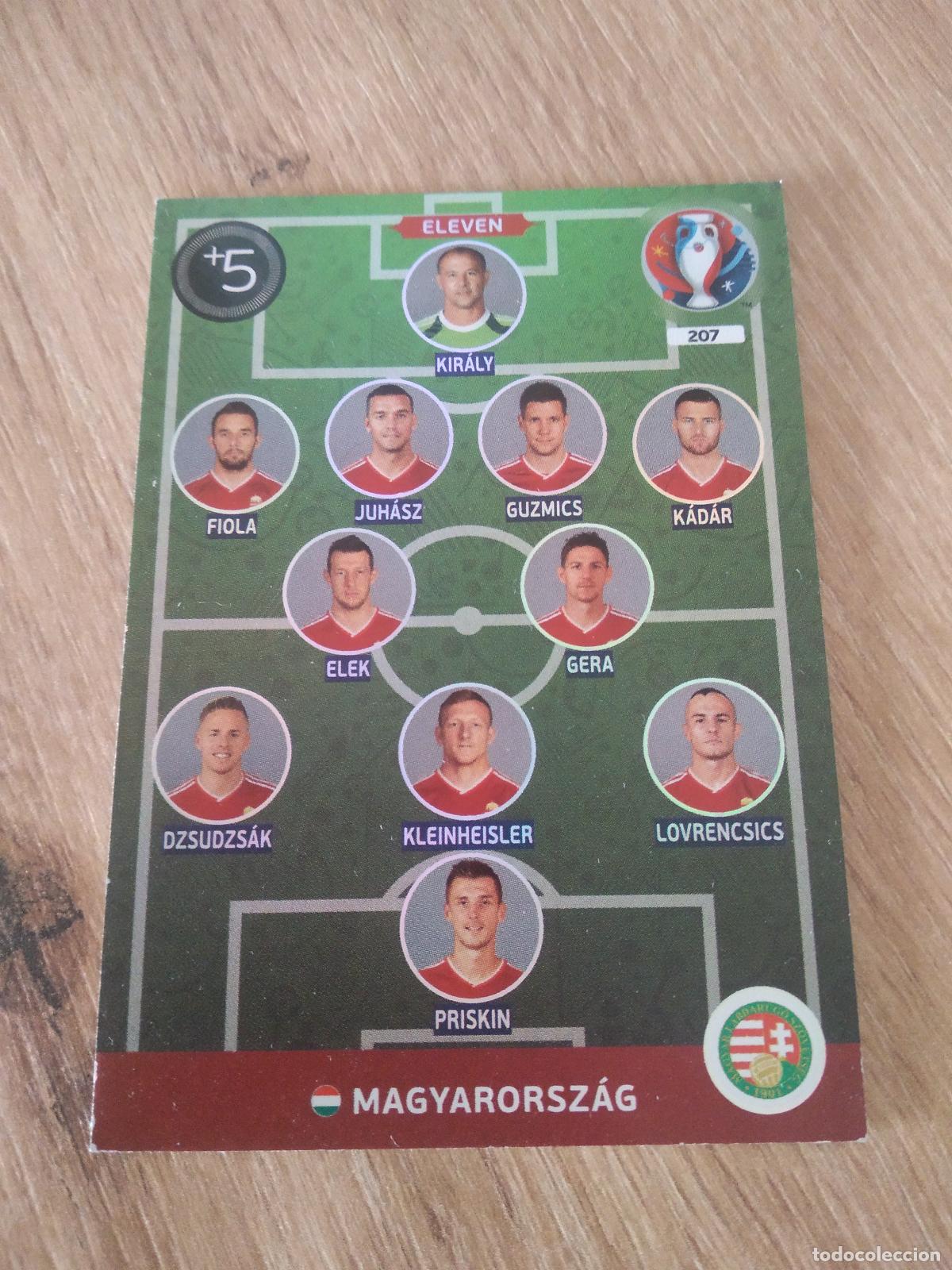 Football Stickers: 207 EQUIPO PLANTILLA ELEVEN HUNGRIA CROMO FUTBOL PANINI EURO 2016 EUROCOPA ADRENALYN