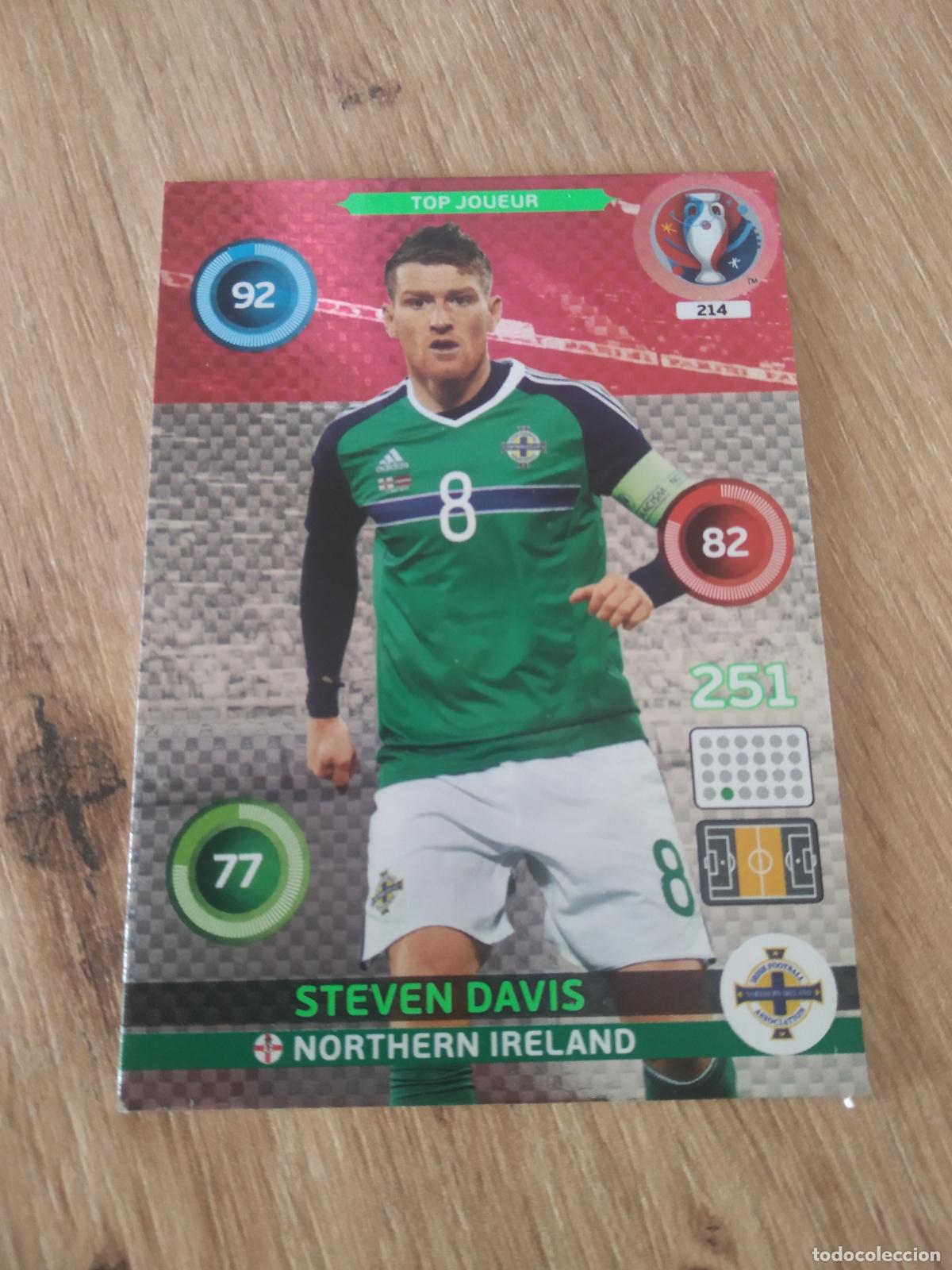 Cromos de F&uacute;tbol: 214 STEVEN DAVIS IRLANDA DEL NORTE CROMO FUTBOL PANINI EURO 2016 EUROCOPA ADRENALYN