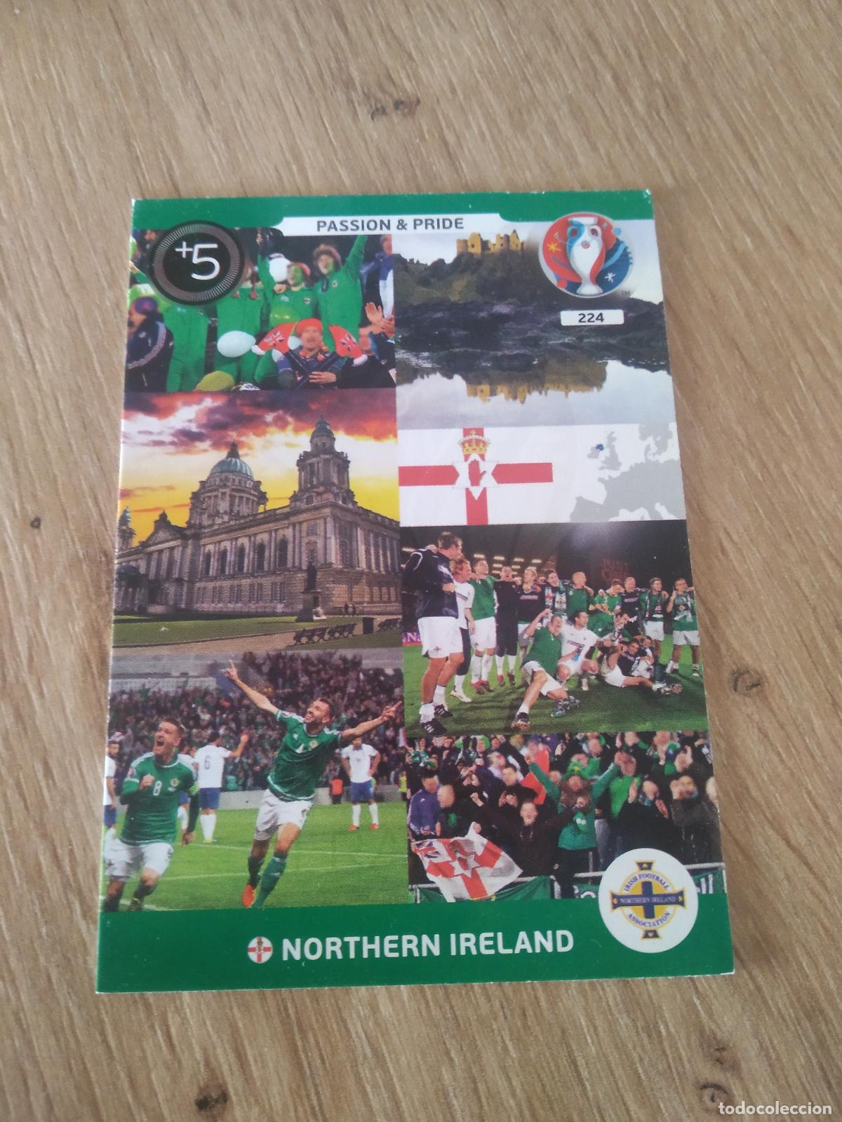 Cromos de F&uacute;tbol: 224 AFICION FANS PASION ORGULLO IRLANDA DEL NORTE CROMO FUTBOL PANINI EURO 2016 EUROCOPA ADRENALYN