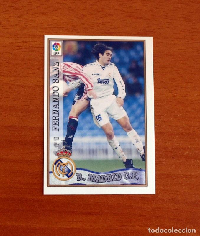 Cromos de F&uacute;tbol: Real Madrid - N&ordm; 10 Fernando Sanz - Mundicromo ficha de la Liga 1997-1998, 97-98
