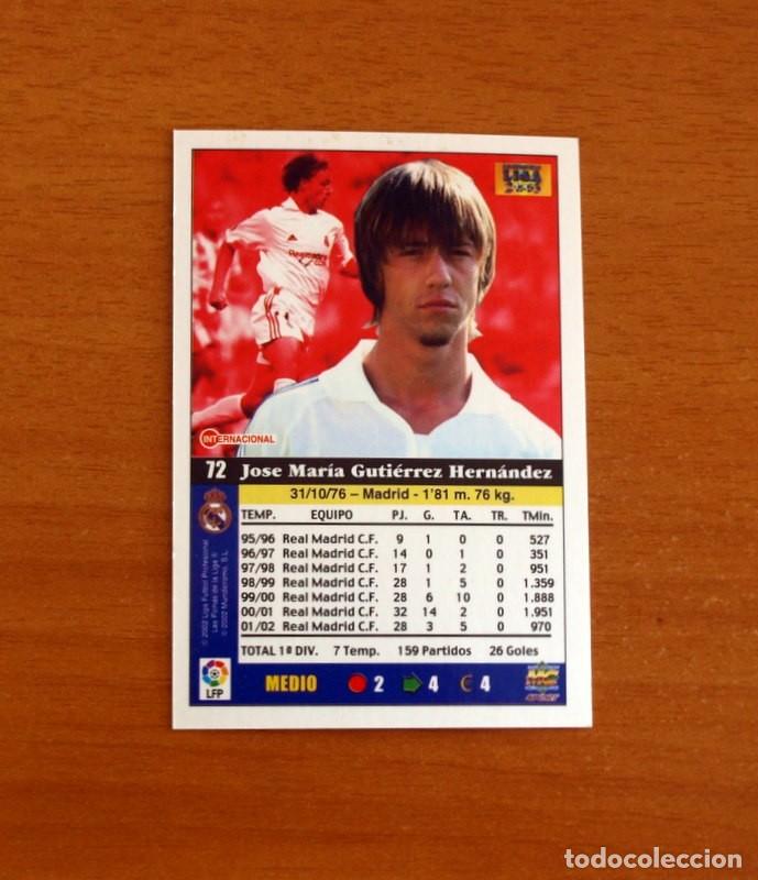 Cromos de F&uacute;tbol: Real Madrid - N&ordm; 72 Guti - Mundicromo Las Fichas de la Liga 2002-2003, 02-03