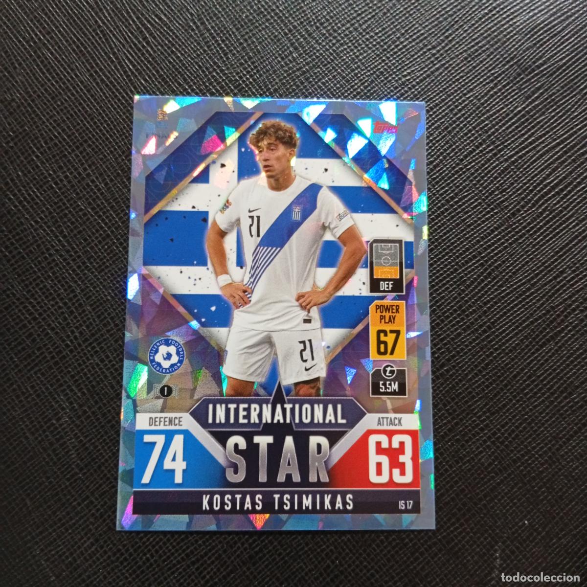 Cromos de f&uacute;tbol: TSIMIKAS GRECIA TOPPS MATCH ATTAX ROAD TO FINALS UEFA NATIONS LEAGUE 2022 A82 PG118 CRYSTAL
