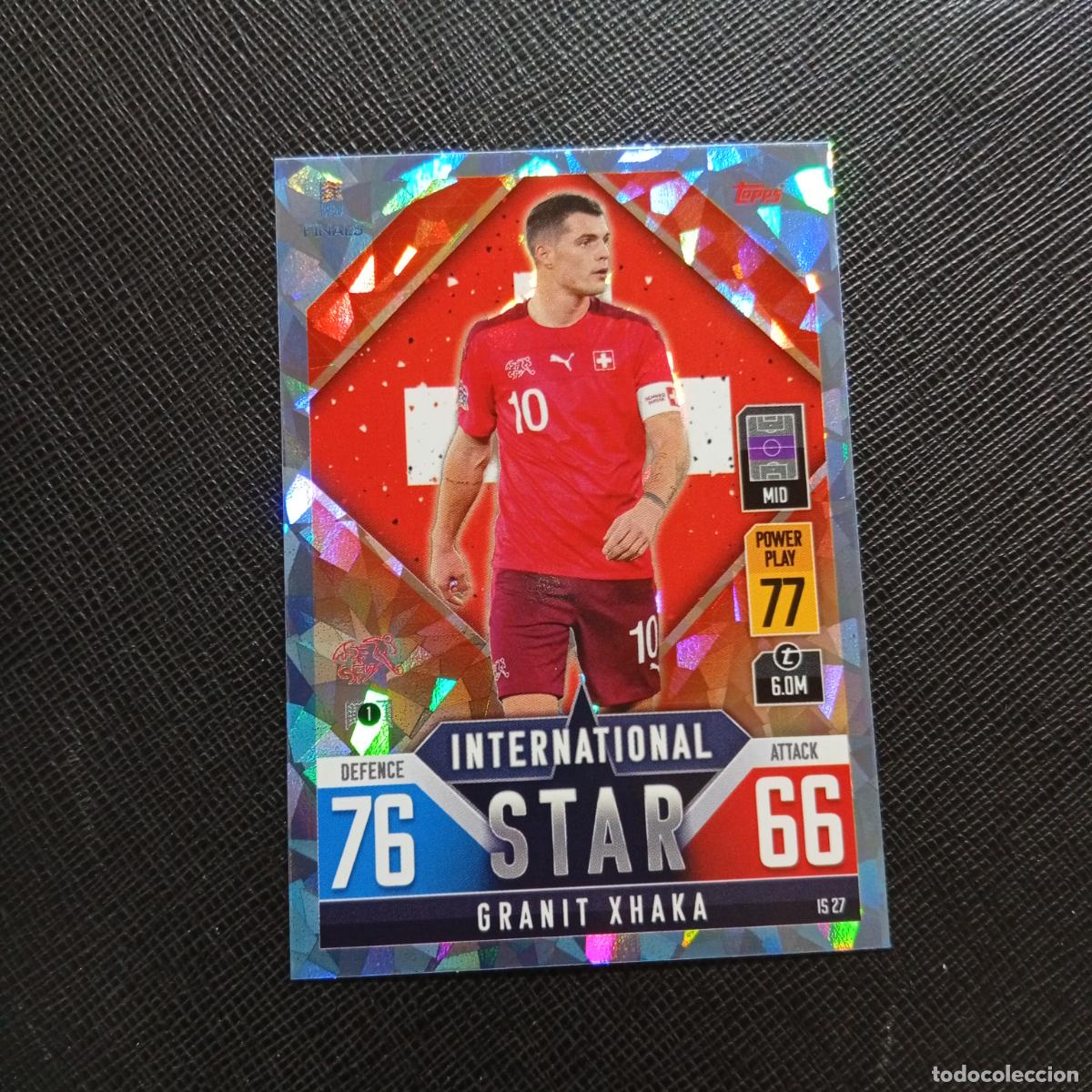 Cromos de f&uacute;tbol: XHAKA SUIZA TOPPS MATCH ATTAX ROAD TO FINALS UEFA NATIONS LEAGUE 2022 A82 PG118 CRYSTAL