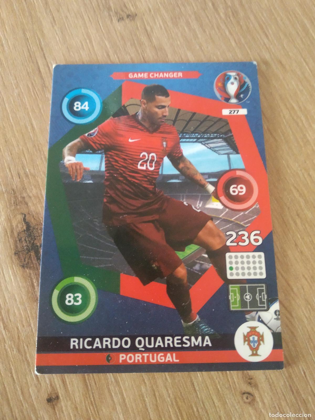 Cartes &agrave; collectionner de Football: 277 QUARESMA PORTUGAL CROMO FUTBOL PANINI EURO 2016 EUROCOPA ADRENALYN
