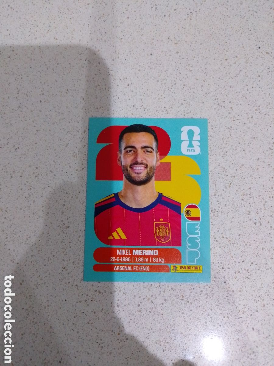 Cromos de F&uacute;tbol: CROMO N&Uacute;MERO 14 MIKEL MERINO ESPA&Ntilde;A. MUNDIAL 2026. PANINI.