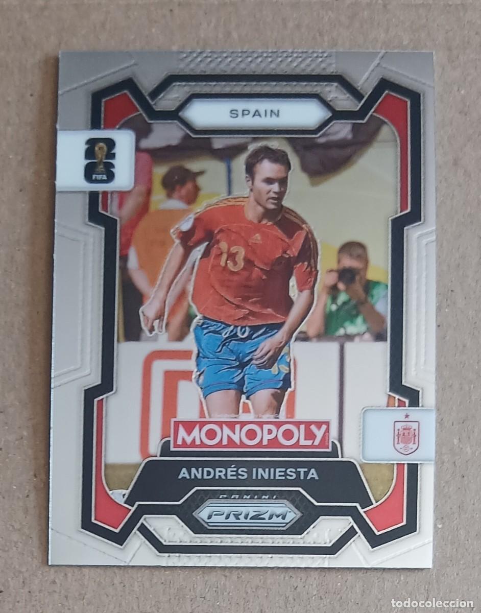 Cartes &agrave; collectionner de Football: CROMO n&ordm; 43 ANDR&Eacute;S INIESTA ESPA&Ntilde;A MONOPOLY PRIZM FIFA WORLD CUP 2026. Nuevo.