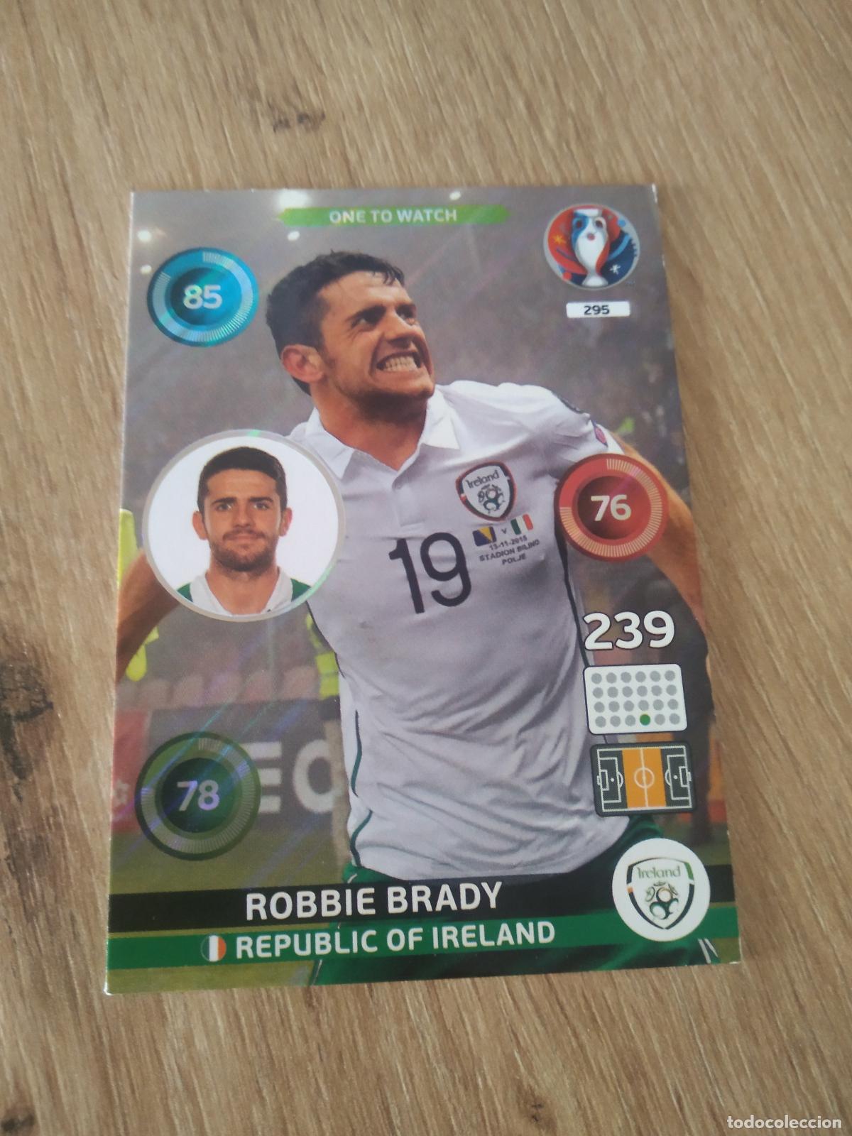 Cromos de F&uacute;tbol: 295 ROBBIE BRADY IRLANDA CROMO FUTBOL PANINI EURO 2016 EUROCOPA ADRENALYN
