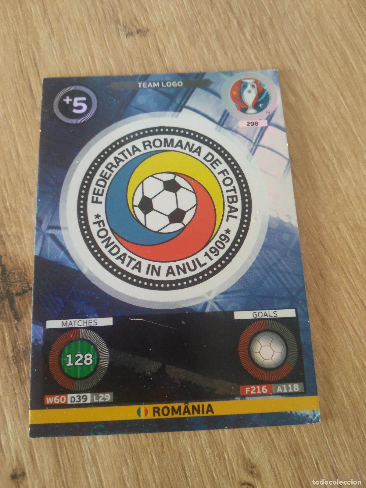 Cromos de F&uacute;tbol: 298 ESCUDO RUMANIA CROMO FUTBOL PANINI EURO 2016 EUROCOPA ADRENALYN
