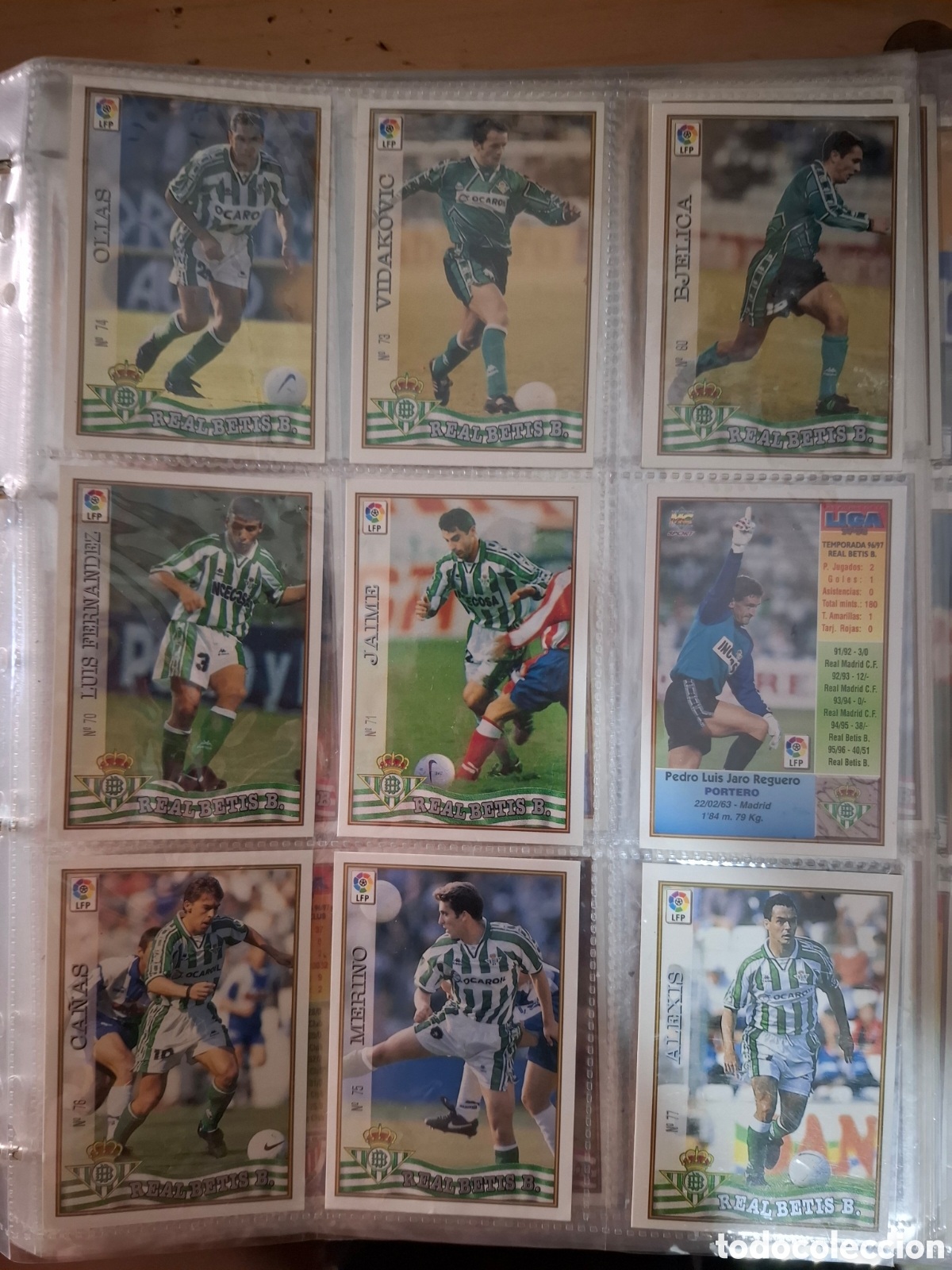 Cromos de F&uacute;tbol: LOTE 10 CARTAS REAL BETIS - LAS FICHAS DE LA LIGA 97/98 - MUNDICROMO/SPORT