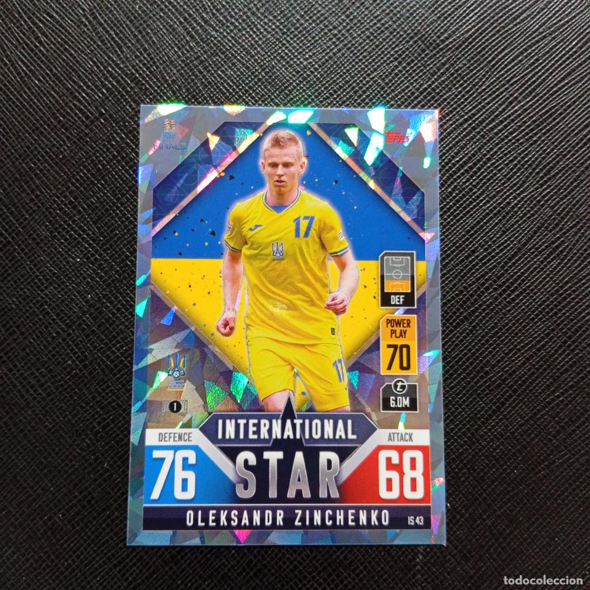 Cromos de F&uacute;tbol: ZINCHENKO UCRANIA TOPPS MATCH ATTAX ROAD TO FINALS UEFA NATIONS LEAGUE 2022 A82 PG118 CRYSTAL B