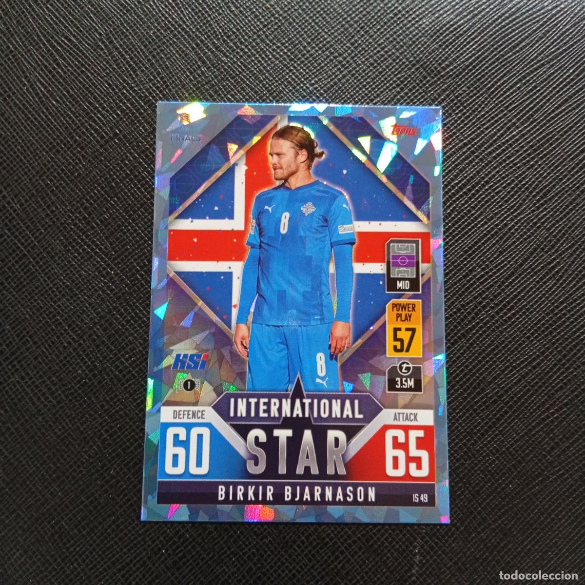 Cromos de F&uacute;tbol: BJARNASON ISLANDIA TOPPS MATCH ATTAX ROAD TO FINALS UEFA NATIONS LEAGUE 2022 A82 PG127 CRYSTAL