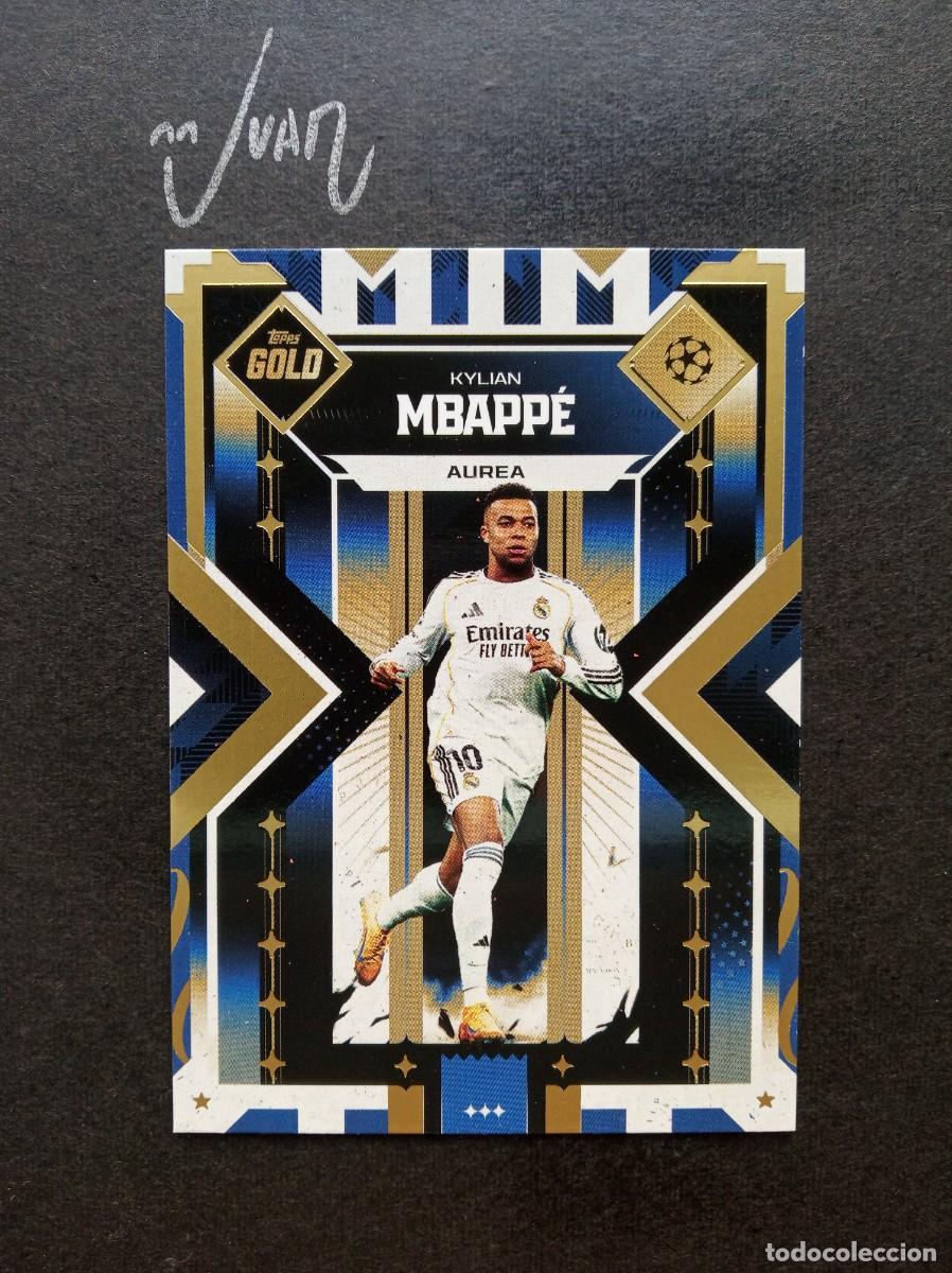 Cromos de F&uacute;tbol: AUREA MBAPPE REAL MADRID FRANCIA ⚽ TOPPS &reg; GOLD UCC UEFA CLUB COMPETITIONS 2025 2026 25 26 NUEVO