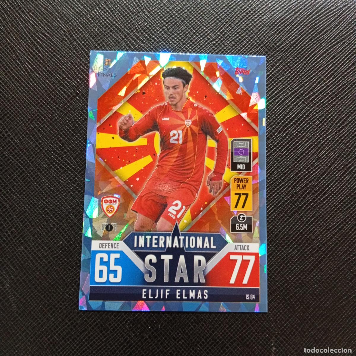 Cromos de F&uacute;tbol: ELJIF ELMAS MACEDONIA TOPPS MATCH ATTAX ROAD TO FINALS UEFA NATIONS LEAGUE 2022 A82 PG145 CRYSTAL