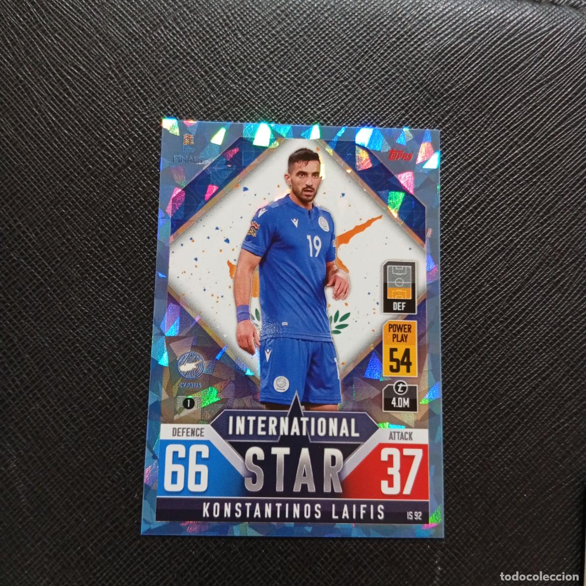Cromos de F&uacute;tbol: LAIFIS CHIPRE TOPPS MATCH ATTAX ROAD TO FINALS UEFA NATIONS LEAGUE 2022 A82 PG163 CRYSTAL