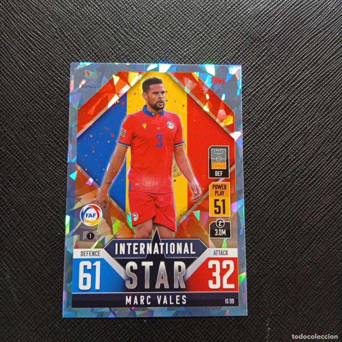 Cromos de F&uacute;tbol: MARC VALES ANDORRA TOPPS MATCH ATTAX ROAD TO FINALS UEFA NATIONS LEAGUE 2022 A82 PG163 CRYSTAL