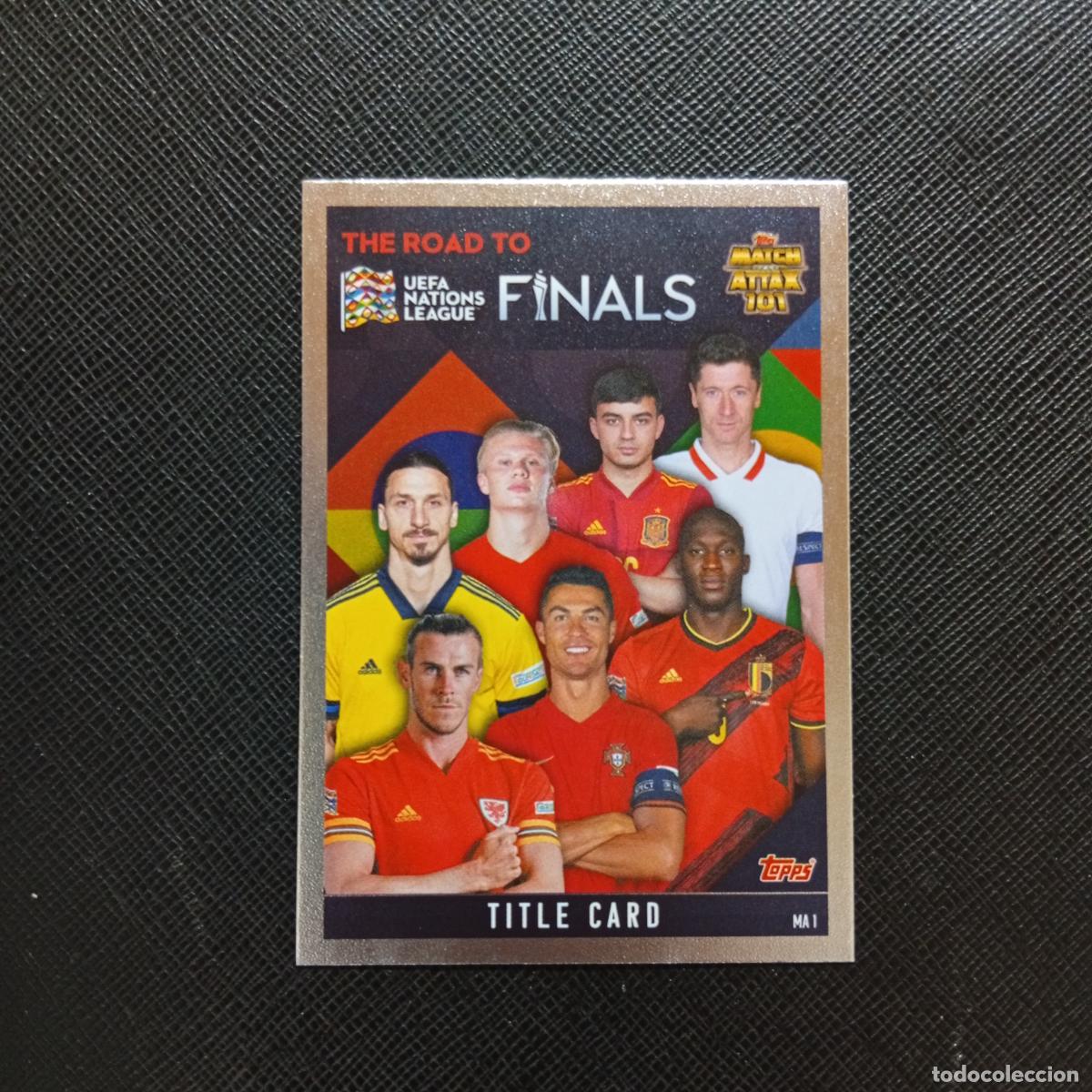 Cromos de F&uacute;tbol: TITLE CARD CRISTIANO RONALDO TOPPS MATCH ATTAX ROAD TO FINALS UEFA NATIONS LEAGUE 2022 A82 PG163