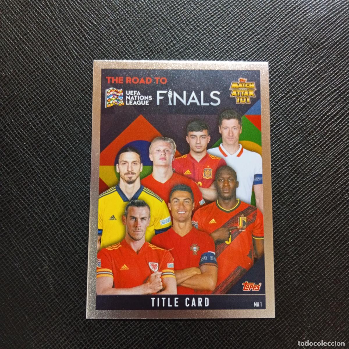 Cromos de F&uacute;tbol: TITLE CARD CRISTIANO RONALDO TOPPS MATCH ATTAX ROAD TO FINALS UEFA NATIONS LEAGUE 2022 A82 PG172