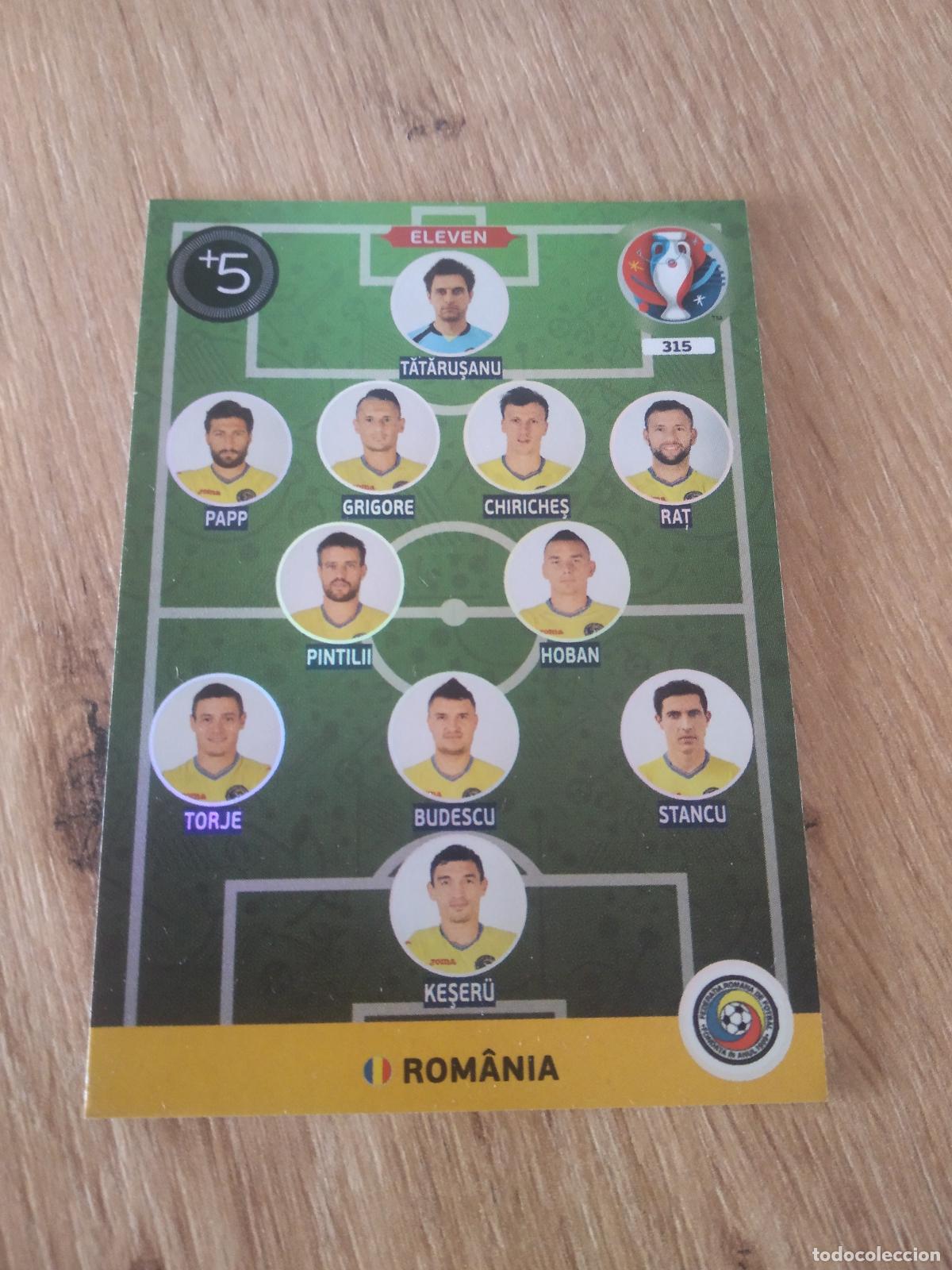 Cromos de F&uacute;tbol: 315 EQUIPO PLANTILLA ELEVEN RUMANIA CROMO FUTBOL PANINI EURO 2016 EUROCOPA ADRENALYN